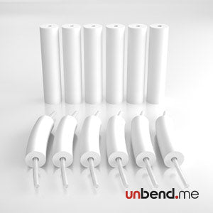 6 Pack Memory Foam Comfort Pads with 6 Pack Silicone Tubes Combo